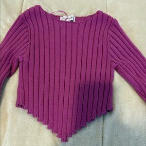 Women's Purple Ribbed Sweater